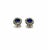 1950s Pair of Agl Ceylon Sapphire and Diamond Earrings, Platinum For Sale - Image 4 of 8