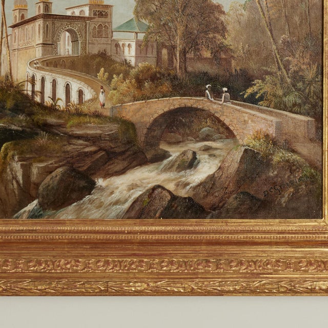 Antique Orientalist India Landscape Oil Painting by Daniel C. Grose For Sale - Image 10 of 14