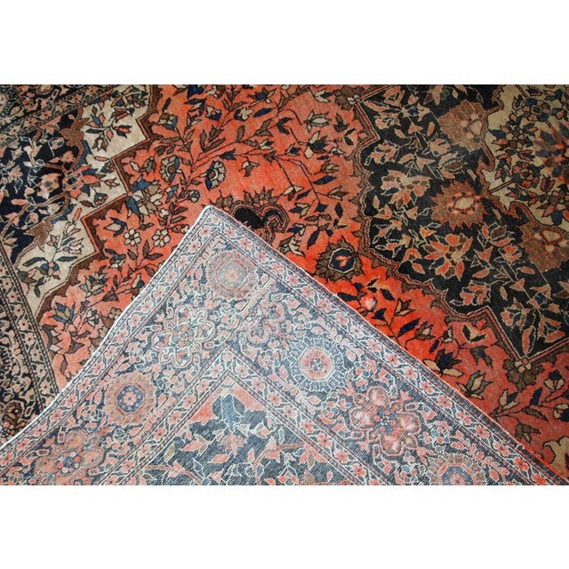 Persian 1880s Handmade Antique Persian Sarouk Farahan Rug For Sale - Image 3 of 7