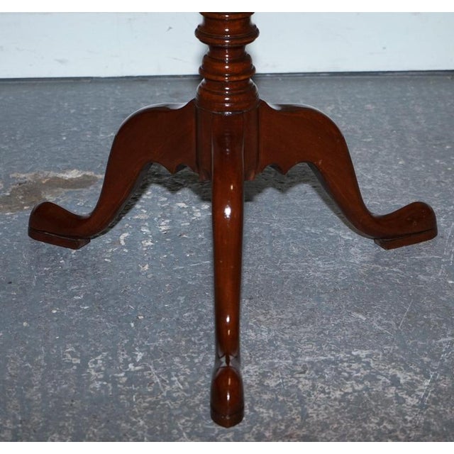 Antique Style Tilt Top Wine Side Table with Piecrust Top For Sale - Image 6 of 16