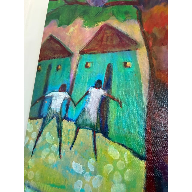 "Jumby Playin" Stunning Original Painting by Mary Katherine Carlson, Known as Kathy Carlson For Sale - Image 9 of 11
