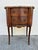Antique French Louis XV or Louis XVI Style Kidney-Shaped Marquetry Commode / Side Table With a Marble Top For Sale In Los Angeles - Image 6 of 12