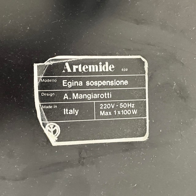 Italian Modern Egina Pendant in Glass by Angelo Mangiarotti for Artemide, 1970s For Sale - Image 14 of 15