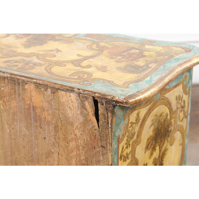 18th Century 18th C Italian Lacca Povera Chest From Italy For Sale - Image 5 of 13