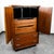 1960s Mid Century Modern Dresser Gentleman's Chest Bassett Walnut Cabinet Drawers MCM For Sale - Image 5 of 10