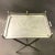 1940s 1940s Hollywood Regency Mary Wright for Everlast Metal Products Brushed Aluminum Folding Tray Table For Sale - Image 5 of 8