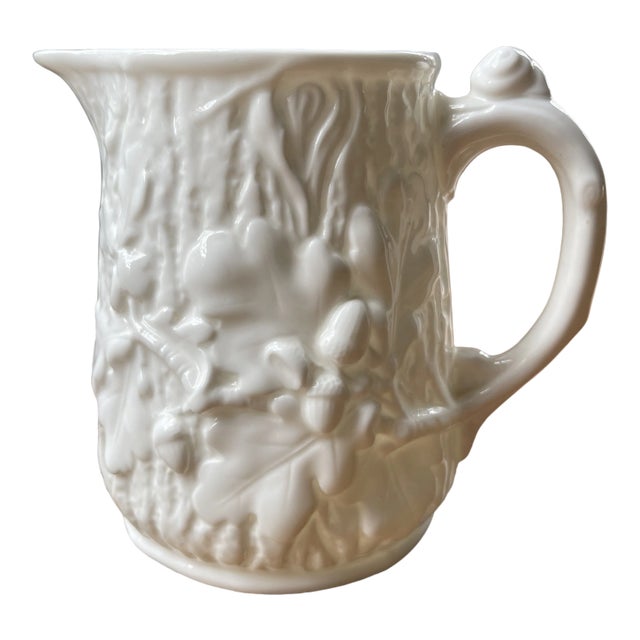 Early 20th Century Minton Porcelain White Milk Pitcher For Sale