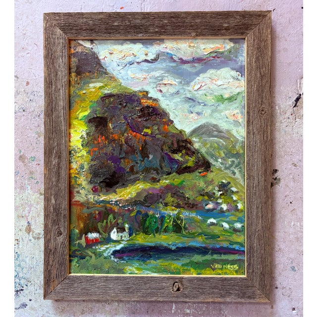 Scottish Home on the Hill, Original Oil Paintings, Framed, by Van Ness For Sale - Image 9 of 12