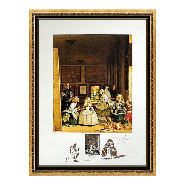1970s Salvador Dali Hand Signed Color Lithograph Velasquez Les Menines Authentic Art, Salvador Dalí For Sale