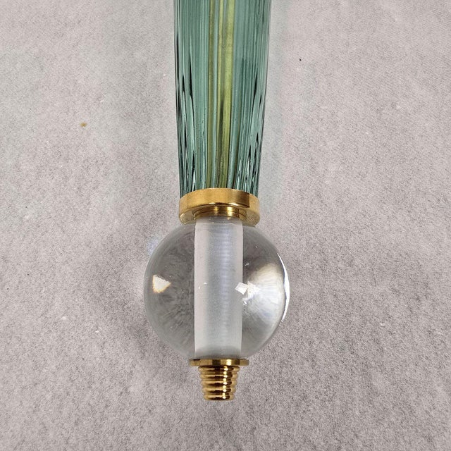 1990s Petrol Blue, Beige Murano Glass Sconces - a Pair For Sale - Image 15 of 15