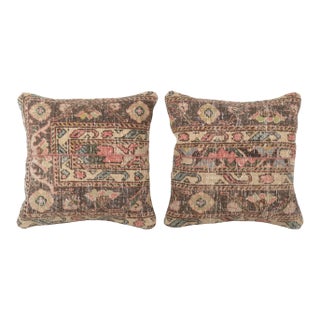 Turkish Oushak Rug Cushion Cover - A Pair For Sale