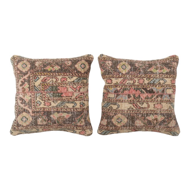 Turkish Oushak Rug Cushion Cover - A Pair For Sale