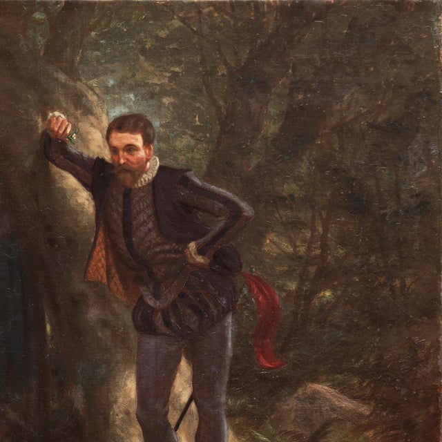 Bottle Green 'As You Like It' by Marcus Waterman, Circa 1890, Shakespearean Comedy, Theater Scene, Pastoral For Sale - Image 8 of 11