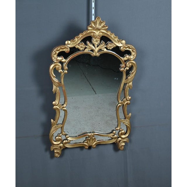 Mid-19th Century Napoleon III Louis XV Giltwood Mirror with Parcloses For Sale - Image 5 of 16