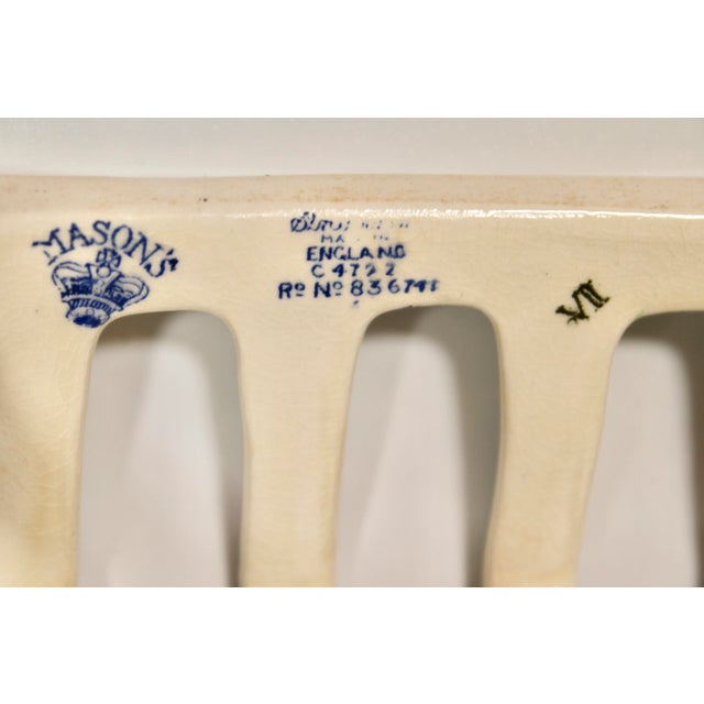 Ceramic Antique English Floral Ceramic Toast Rack / Letter Holder For Sale - Image 7 of 9