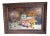 1970s Still Life With Candles, Fish and Fruit Oil Painting by Alfonso Tirado, Framed For Sale