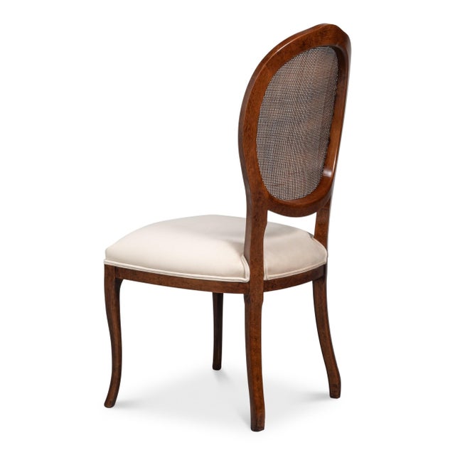 Louis XV Cane Back Dining Chairs in Walnut, Sets of 2 For Sale - Image 4 of 11