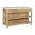 Large Marble Top Kitchen Island by Adoorne For Sale
