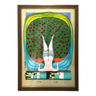 Friedensreich Hundertwasser Silkscreen Collage 1972 Homage Schroeder Sonnenstern For Sale