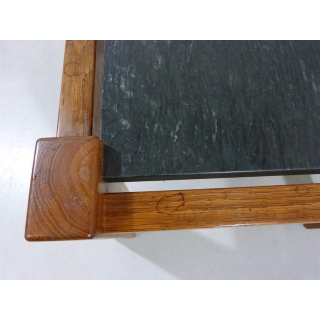 Brutalist Coffee Table in Oak & Natural Stone, 1970s For Sale - Image 13 of 15
