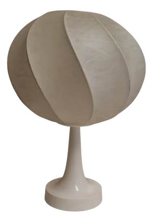 White Plastic Cocoon Table Lamp by Linus Bopp, 1970s