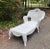 White Early 20th Century Victorian White Wicker Rattan Chaise Lounge Chair For Sale - Image 8 of 11