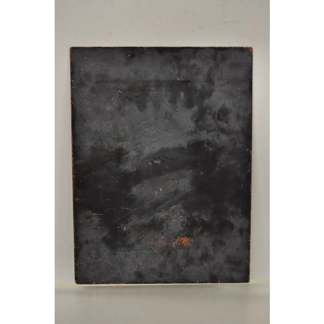 Dom Dominic Mingolla Enamel on Copper Painting Girl With Dog in Field 12 X 9 For Sale In Philadelphia - Image 6 of 9