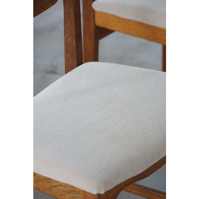 Vintage Razorblade Dining Chairs in Oak and Mohair by Henning Kjærnulf, 1960s, Set of 6 For Sale - Image 17 of 18