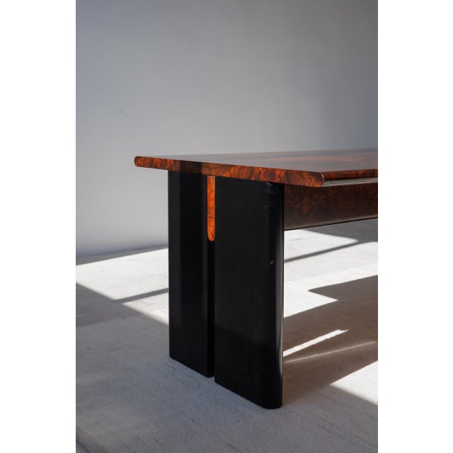 1980s Burlwood Executive Desk, 1980s For Sale - Image 5 of 9
