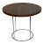 Mid 20th Century Attributed to Milo Baughman Modern Chrome and Oak Round Side Table For Sale