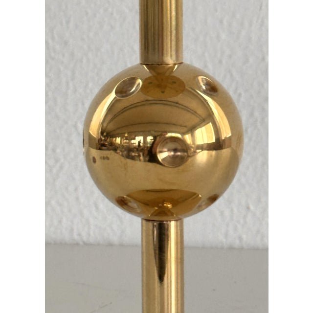 Vintage Italian Side Table in Brass and Yellow Glass by Osvaldo Borsani, 1950s For Sale - Image 6 of 11