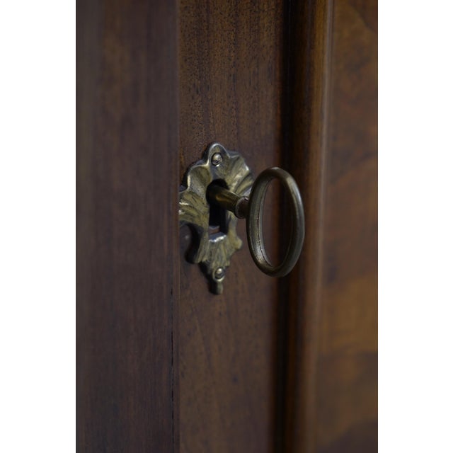 Italian 1 Door 1 Drawer Walnut Finish Commode Chest For Sale In Philadelphia - Image 6 of 12