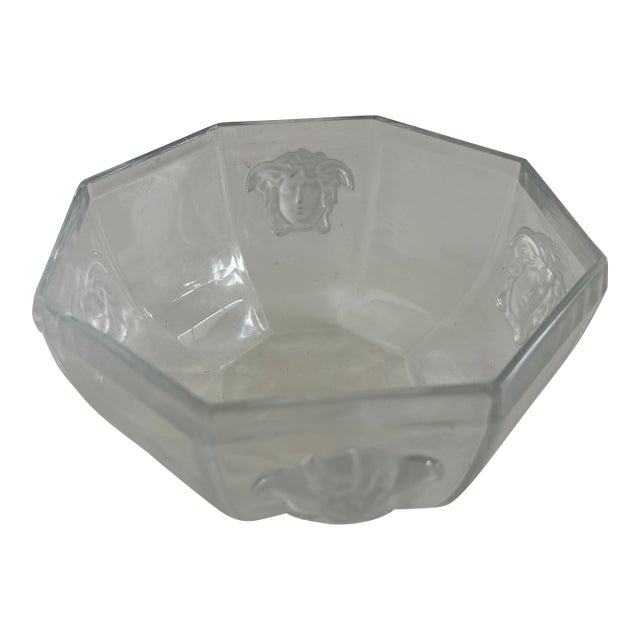 Versace Rosenthal Medusa Clear Bowl For Sale