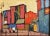 Vintage Oil Painting Abstract Street View With Bright Colors by Rodolfo Jara For Sale - Image 4 of 6