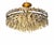 Joe Nye Trillion Large Flush Mount in Hand-Rubbed Antique Brass For Sale In Los Angeles - Image 6 of 8