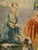 Late 19th Century 19th Century Napoleon III Style Three-Panel Painted Canvas Fireplace Screen For Sale - Image 5 of 15