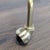 Metal West Elm Modern Upholstered Office Chair With Brass Base and Casters For Sale - Image 7 of 9