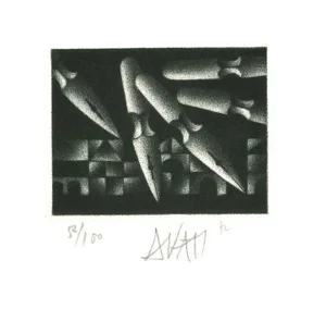 Pens - Original Etching on Paper by Mario Avati - 1970s 1970s