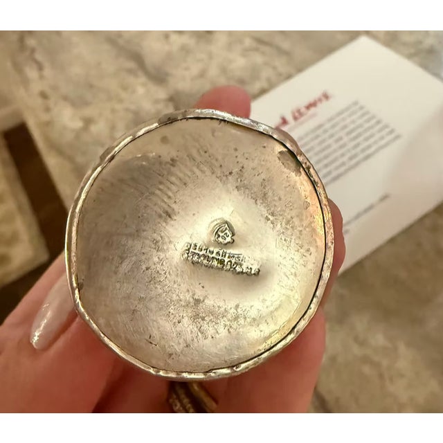 Art Deco Sterling Mexican Salt & Pepper Shakers | Glass Liners | 1940s For Sale - Image 3 of 7