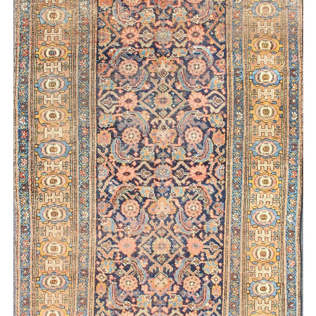 Measures: 4'6 x 7'8 Antique Persian Bidjar Rug with Classic Medallion Pattern in Orange 4'6 x 7'8. Keivan Woven Arts/...