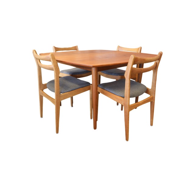 Danish Oak Chair by Johannes Andersen for Vamo Sønderborg, 1960s, Set of 4 For Sale - Image 11 of 17
