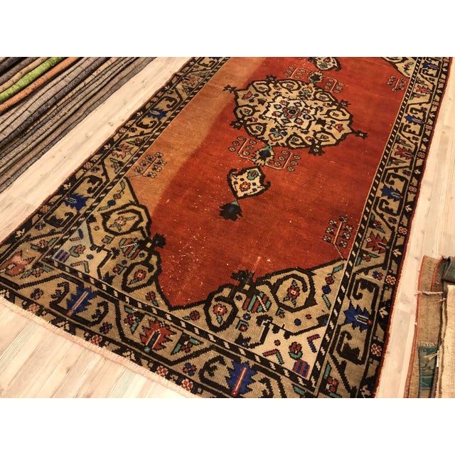 1960s 1960s Oushak Vintage Tribal Rug For Sale - Image 5 of 11