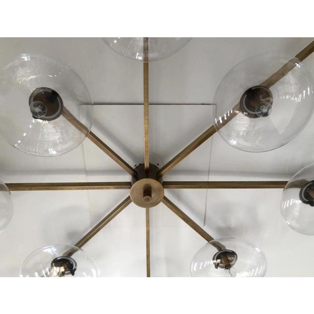 21st Century Dieci Bronze Clear Murano Flush Mount by Fabio LTD For Sale - Image 6 of 11