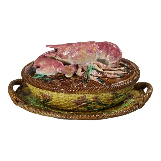 George Jones Majolica Lobster Dish For Sale
