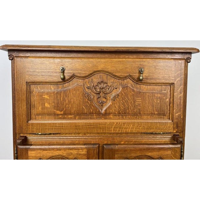 Vintage French Louis XIV Oak Sideboard For Sale - Image 6 of 18