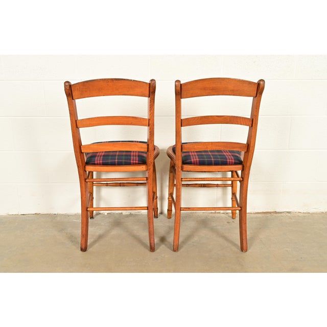 Antique English Regency Carved Maple Side Chairs or Dining Chairs, Circa 1890s For Sale - Image 11 of 12