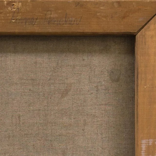 Jade 'Portrait of a Young Woman', Scandinavian School, Circa 1910, Gold Earring, Silk Scarf For Sale - Image 8 of 8