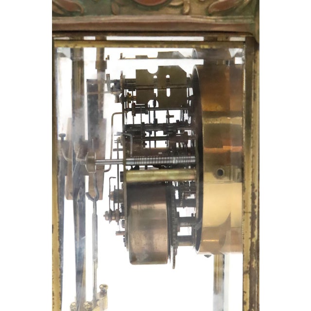 Antique New Haven Clock Co. Regulator Clock With Key For Sale - Image 12 of 13