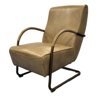 Classic Home Leather Accent Chair For Sale