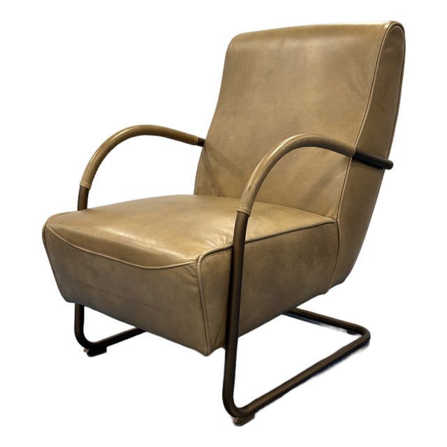 Classic Home Leather Accent Chair For Sale